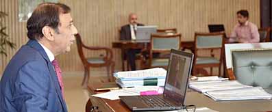 Atif R. Bokhari, Chairman, BOI addressing a webinar organized by MEDEF International