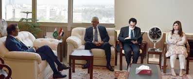 Atif R Bokhari meeting with Ambassador of Egypt