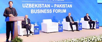 PM addressing in Pakistan - Uzbekistan Business Forum