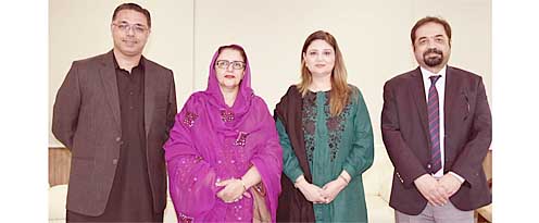 M Azfar Ahsan with Zobaida Jalal, Defence Minister in BOI