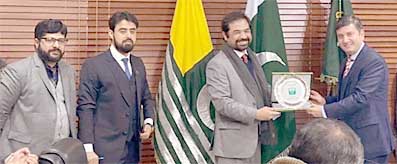 Mukarram Jah Ansari with Chief Secretary AJK