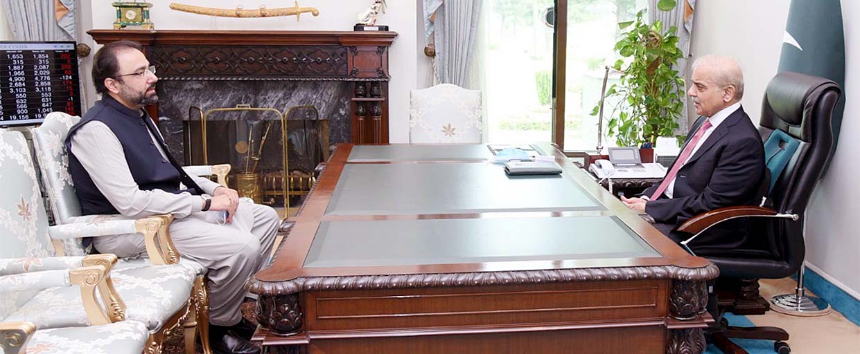 Chaudhry Salik Hussain meeting with Prime Minister Shehbaz Sharif
